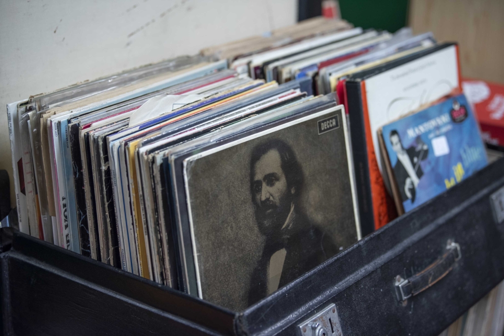 Second hand vinyl in Bedminster charity shop